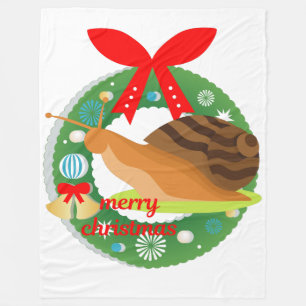 merry christmas snail blanket