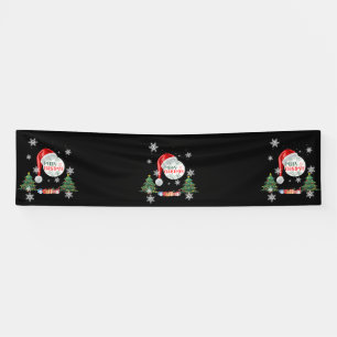 Merry Christmas Snow Collection 2.5x10 Vinyl Banner