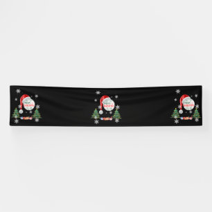 Merry Christmas Snow Collection 2.5x12 Vinyl Banner