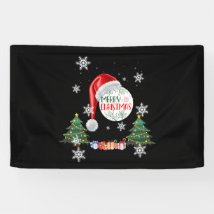 Merry Christmas Snow Collection 2.5x4 Vinyl Banner