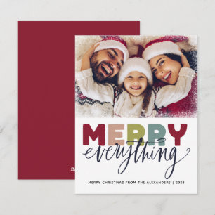 Merry Christmas Snow Holiday Card