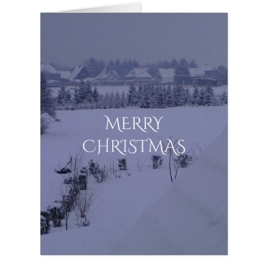 Merry Christmas Snow Landscape Winter Card