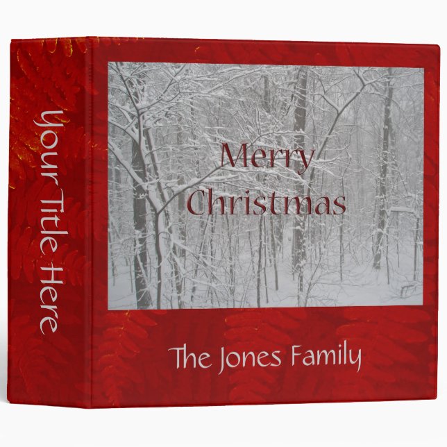 Merry Christmas Snow Storm Coordinating Items Binder (Front/Spine)