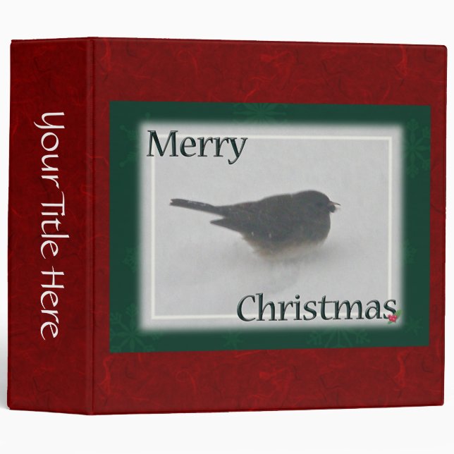 Merry Christmas Snowbird Coordinating Items Binder (Front/Spine)