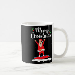 Merry Christmas Snowboarding Santa Claus Boarder E Coffee Mug