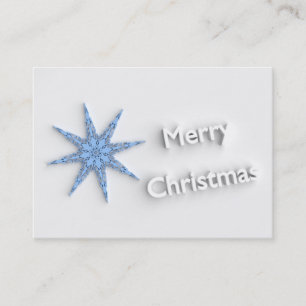 Merry Christmas - Snowflake -  Business Card