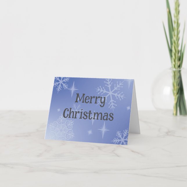Merry Christmas Snowflake Card (Front)