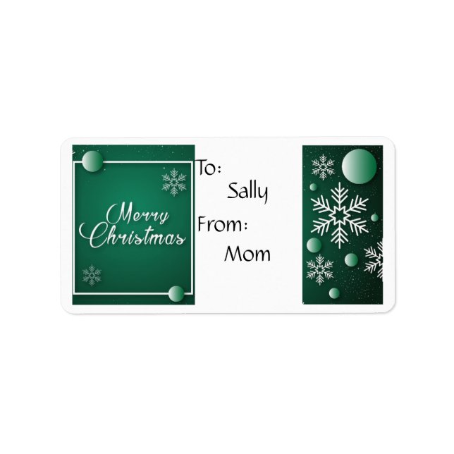 Merry Christmas Snowflake gift tag (Front)