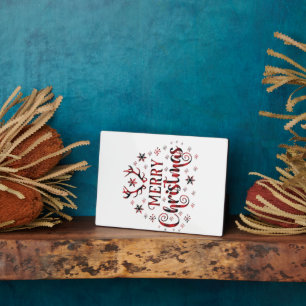 Merry Christmas Snowflakes, Happy New Year Plaque