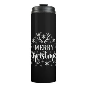 Merry Christmas Snowflakes, Happy Thermal Tumbler