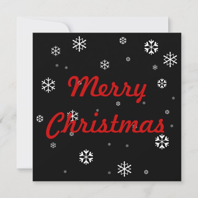 Merry Christmas Snowflakes Holiday Card (Front)