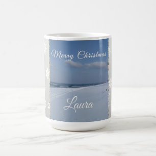 Merry Christmas Snowflakes Personalized Mug 