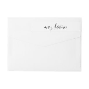 Merry Christmas   Snowflakes Return Address Label