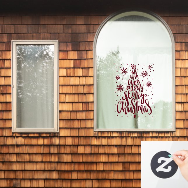 Merry Christmas Snowflakes  window decals (Home Window)