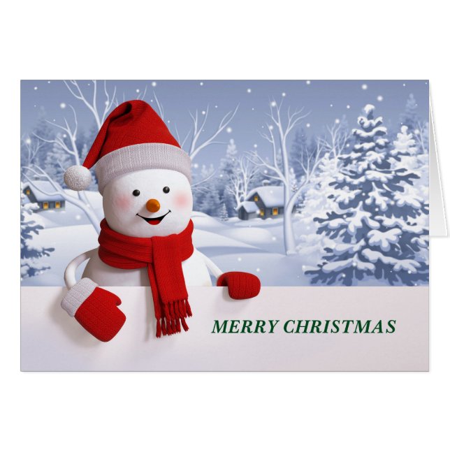 Merry Christmas Snowman (Front Horizontal)