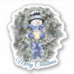 Merry Christmas snowman<br><div class="desc">Great Christmas sticker design. You will love it like others. Be free to use this design for other product or to customize and add your text. Follow me for more. Thank you. Have a nice day.</div>