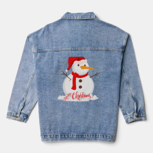 Merry Christmas - Snowman Apparel Denim Jacket