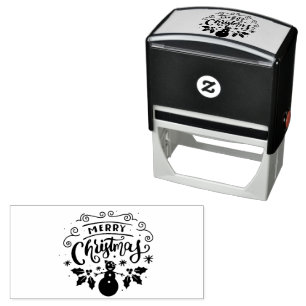Merry Christmas Snowman Christmas Winter Self-inking Stamp