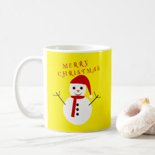 Merry Christmas Snowman Coffee Mug