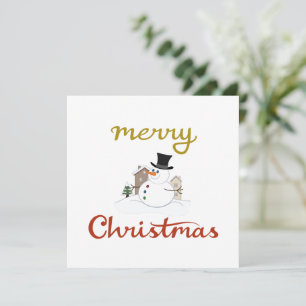 Merry Christmas+Snowman Design