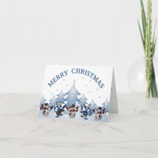 Merry Christmas Snowman Greeting Card
