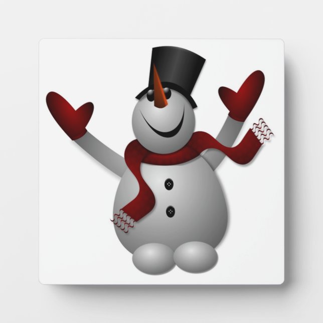 "MERRY CHRISTMAS" SNOWMAN PLAQUE (Front)