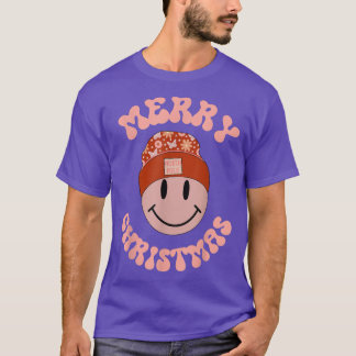 Merry Christmas Snowman Retro North Pole Smiling F T-Shirt