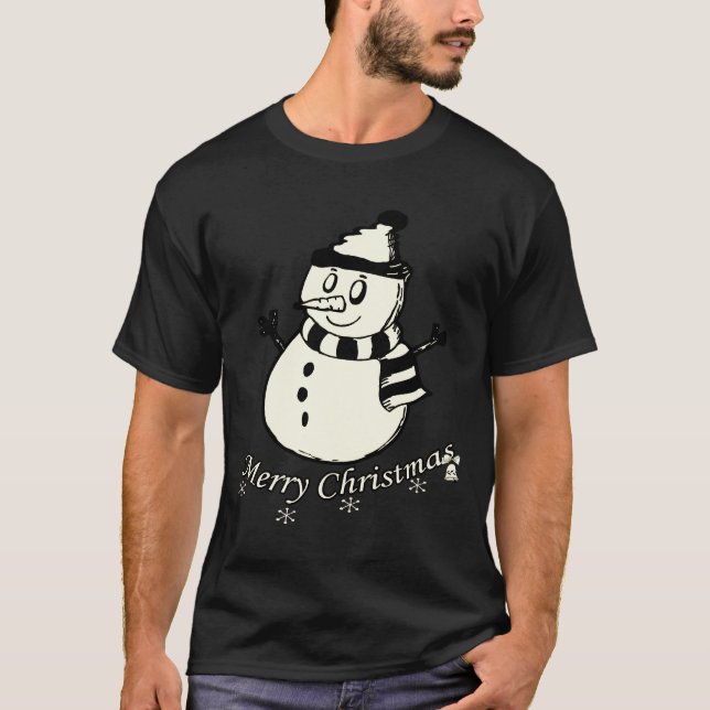 merry christmas Snowman T-Shirt (Front)