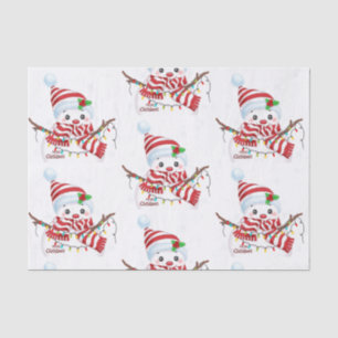 Merry Christmas Snowman   Tissue Paper