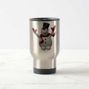 "MERRY CHRISTMAS" SNOWMAN TRAVEL MUG