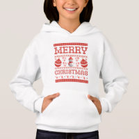 Merry Christmas Snowman Ugly Sweater Hoodie