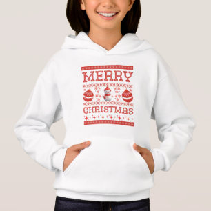 Merry Christmas Snowman Ugly Sweater Hoodie