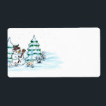 Merry Christmas! Snowman with Cat and Puppy<br><div class="desc">Merry Christmas! Snowman with Cat and Puppy - little Dog ~~~ coloured pencil drawing by Krisi ArtKSZP ~~~ Store Category >>> Merry Christmas for Kids >>> Snowman with Cat and Puppy</div>