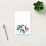Merry Christmas! Snowman with Friends Post-it Notes<br><div class="desc">Merry Christmas! Snowman with Friends - Baby Polar Bear,  Birds,  Moose,  Rabbit,    ~~~ coloured pencil drawing by Krisi ArtKSZP ~~~ Store Category >>> Merry Christmas for Kids >>> Snowman with Friends</div>