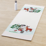 Merry Christmas! Snowman with Friends Yoga Mat<br><div class="desc">Merry Christmas! Snowman with Friends - Baby Polar Bear, Birds, Moose, Rabbit, ~~~ coloured pencil drawing by Krisi ArtKSZP ~~~ Store Category >>> Merry Christmas for Kids >>> Snowman with Friends</div>