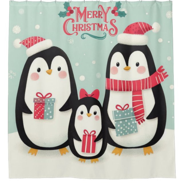 Merry Christmas snowy penguins (Front)