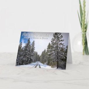 MERRY CHRISTMAS - SNOWY ROAD CARD