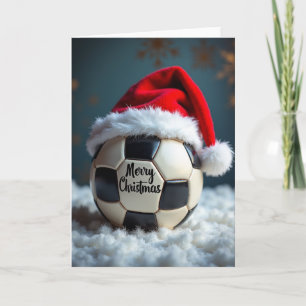 Merry Christmas Soccer Ball Card
