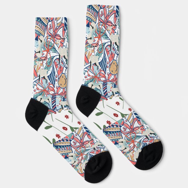 Merry Christmas Socks (Right)