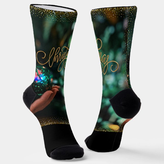 Merry Christmas Socks (Angled)