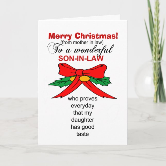 Merry Christmas son in law Card (Front)