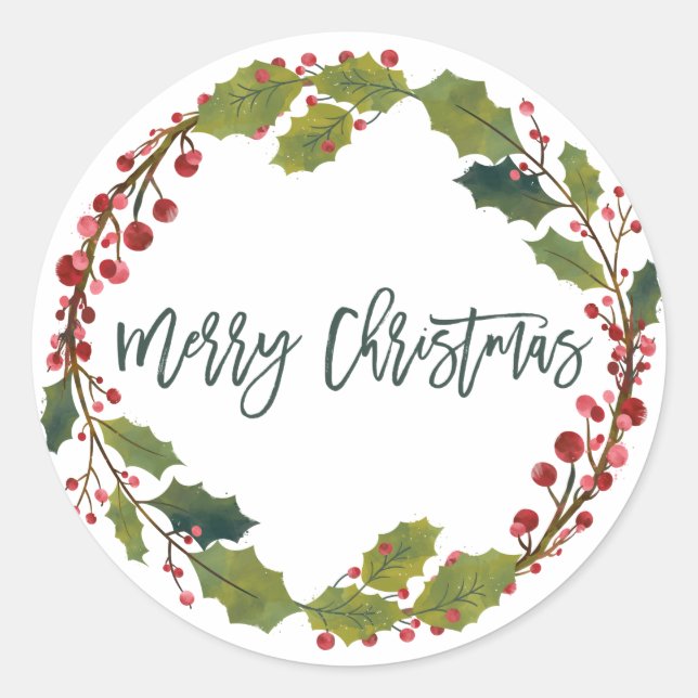 Merry Christmas Spa Soy Candle Melt Classic Round Sticker (Front)