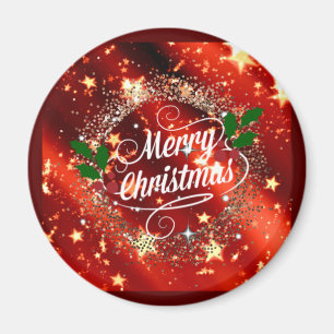 Merry Christmas, sparkle and glitter  Magnet