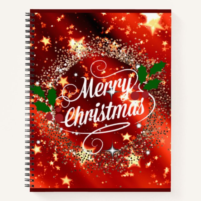 Merry Christmas sparkle and shine Notebook (Front)