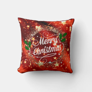 Merry Christmas sparkle and shine Throw Pillow
