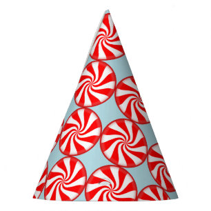 Merry Christmas Spearmint swirl peppermint Candy Party Hat
