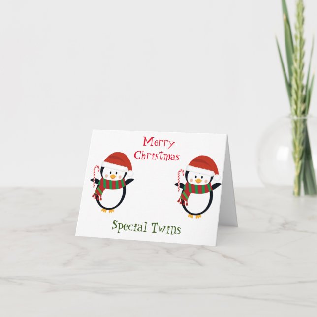 MERRY CHRISTMAS "SPECIAL TWINS" CARD (Front)
