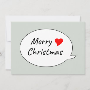 Merry Christmas Speech Bubble Holiday Card