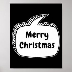 Merry Christmas Speech Bubble  Poster