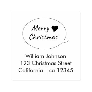 Merry Christmas Speech Bubble Self-inking Stamp